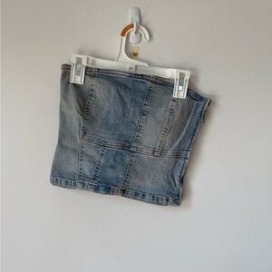 Zara Size XS Denim Tube Top